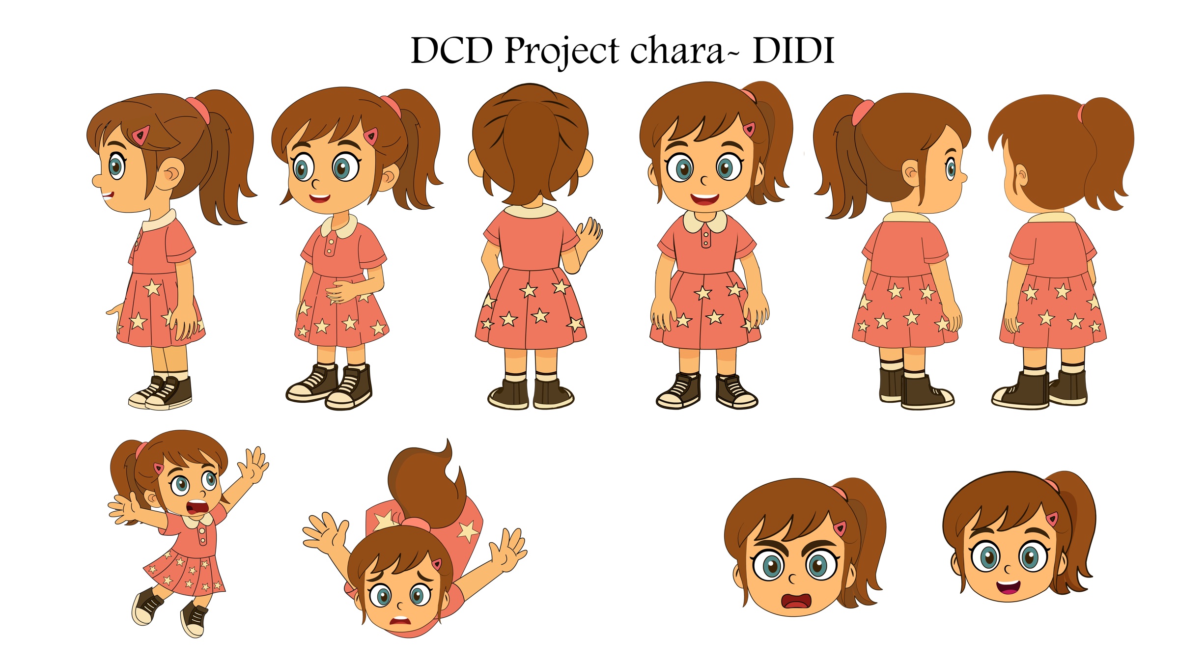 Didi character rig and pose sheet