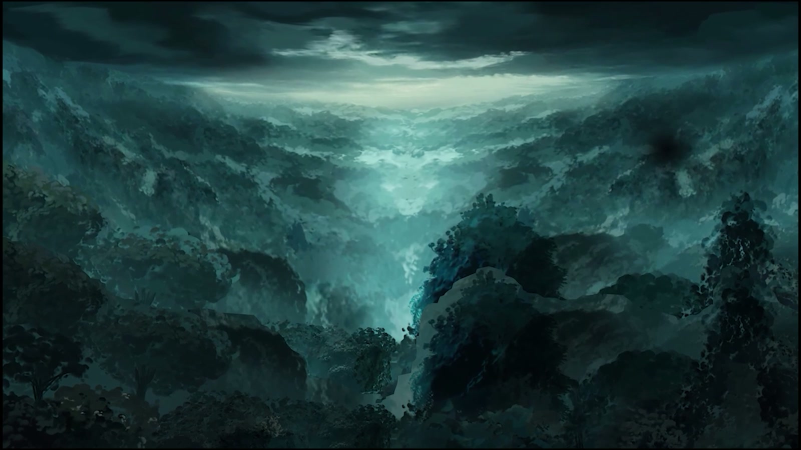 Moody mountain scene from Uma Lodhi's animation showreel