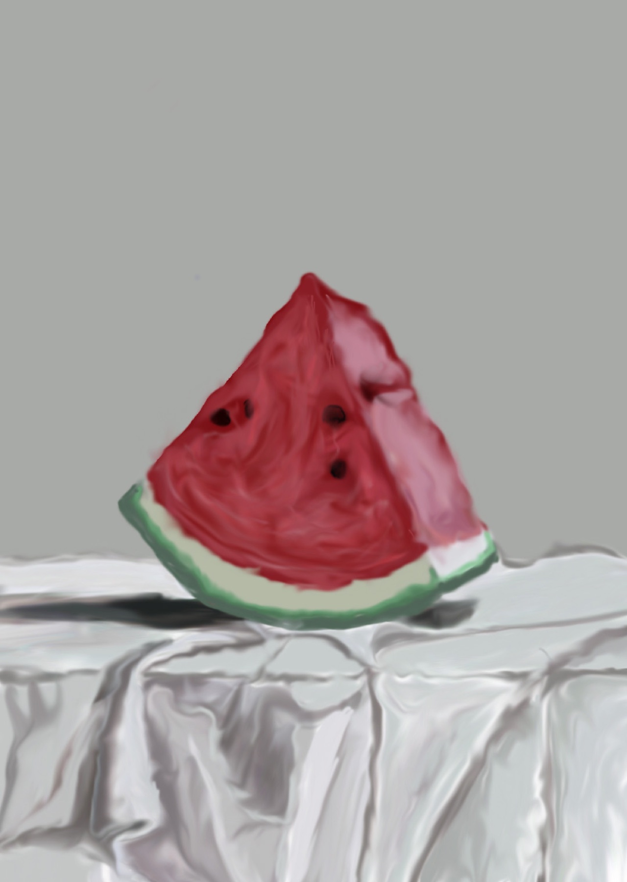 Playful illustrated watermelon character
